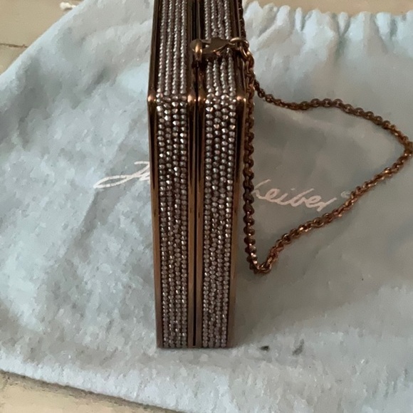 Judith Leiber Stunning Python and Metallic Leather Clutch/Handbag - Picture 4 of 16